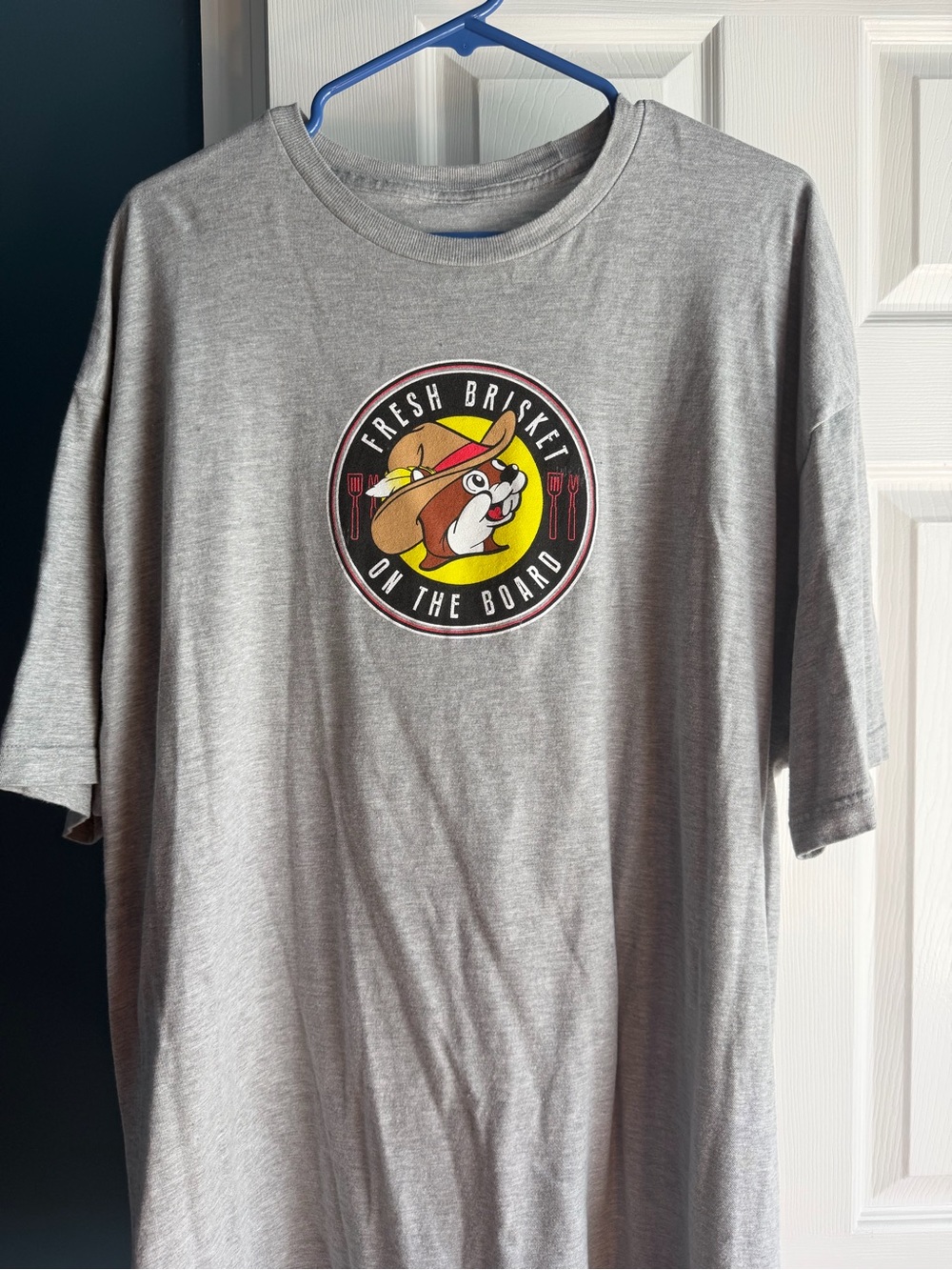 Gray Short Sleeve Graphic Tee with Brisket Logo